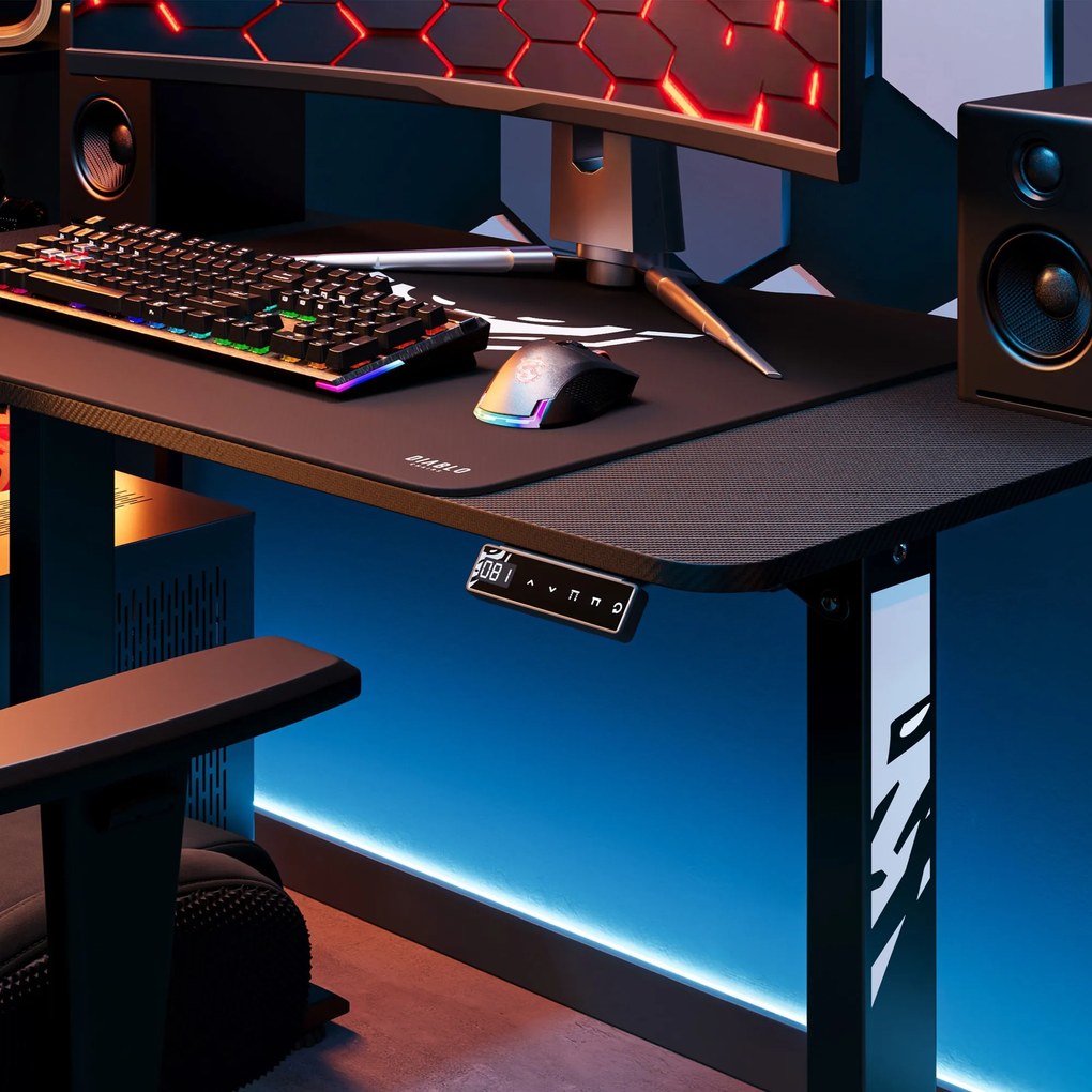 Výškovo nastaviteľný stôl Diablo X-Tensio 1100 čierny