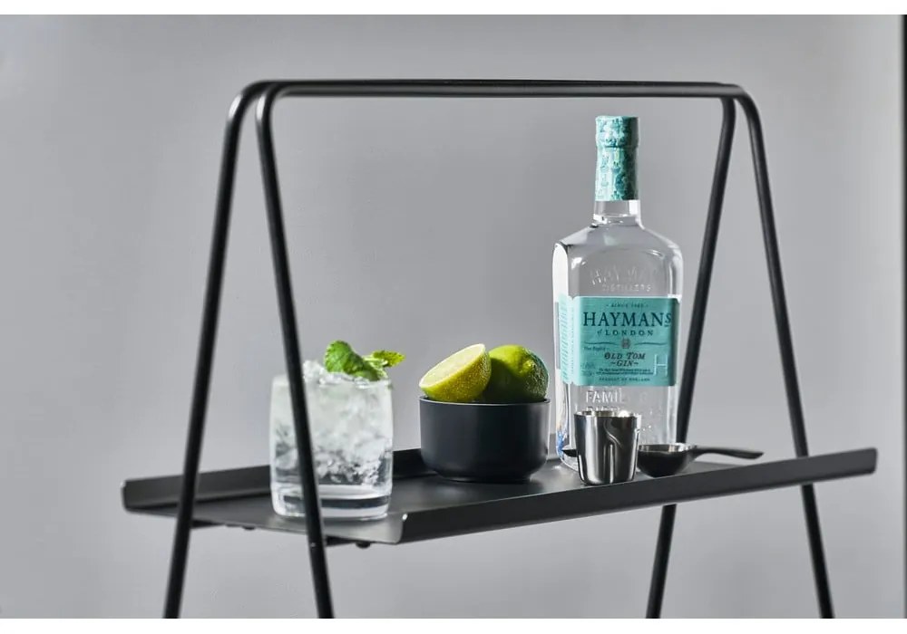 Čierna oceľová stojacia polica Zone A-Table