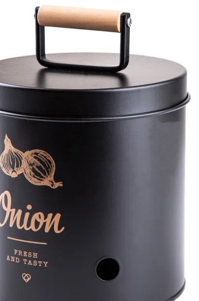 Nádoba YENNIS na cibuľu, čierna 703805