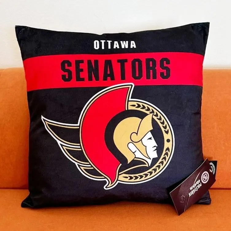 Vankúšik NHL Ottawa Senators Black 40x40 cm