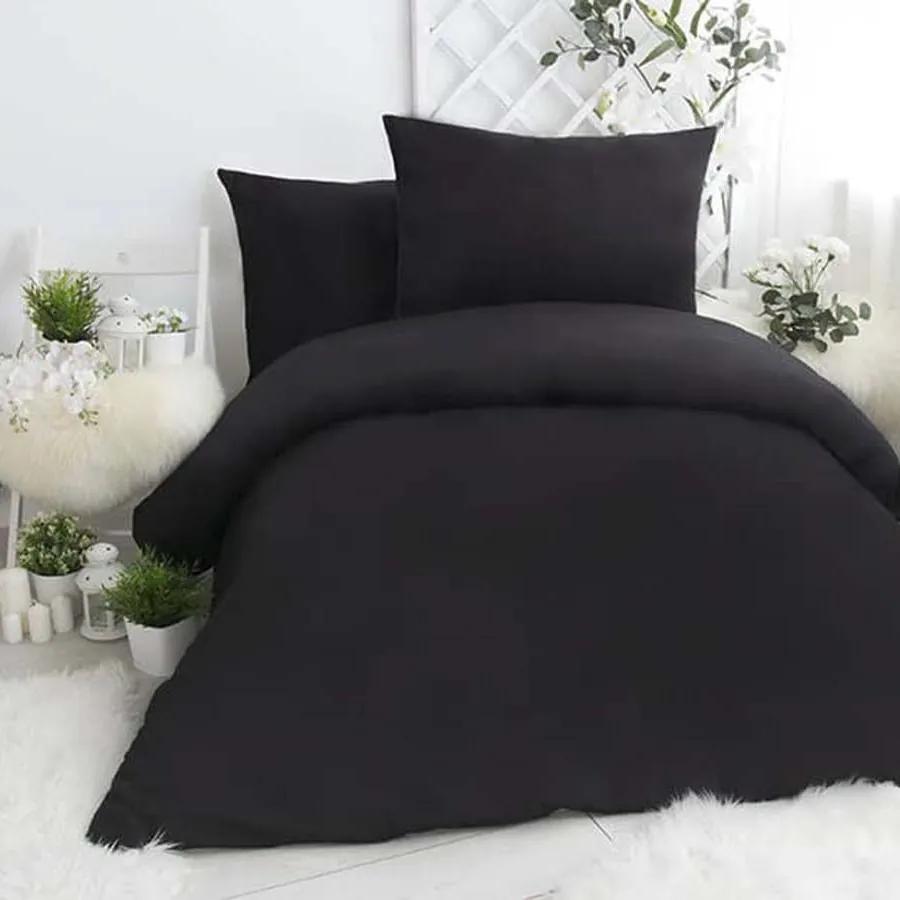 XPOSE® Bavlnené obliečky Renforcé na dve postele EVITA - čierna