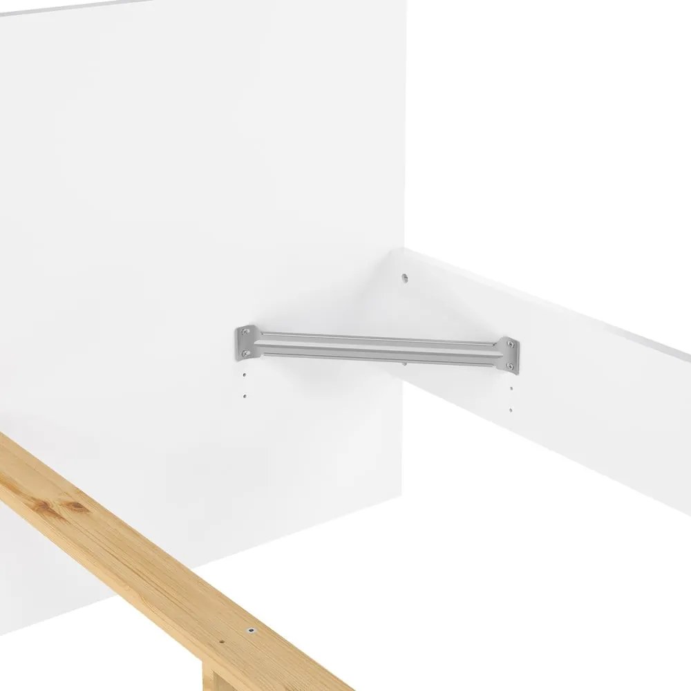 Biela dvojlôžková posteľ 140x190 cm Naia – Tvilum