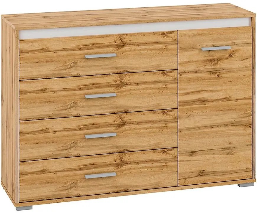 Komoda MAVO 12 VOTAN- biela/antracit/dub wotan