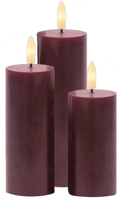 LED sviečky v súprave 3 ks (výška 15 cm) Sille – Sirius