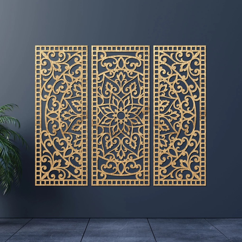 SENTOP | Nástenná dekorácia trojdielny panel mandala  | SENTOP PR0514-A