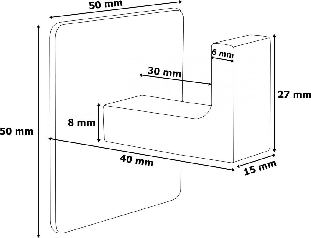 Súprava dvoch čiernych háčikov KSANTI