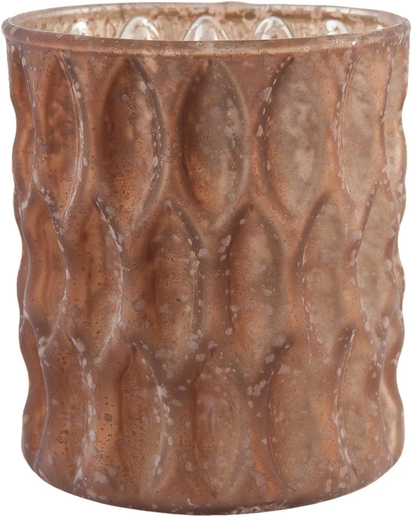 Bronzovo hnedý svietnik na čajovú sviečku - Ø 8 * 9 cm