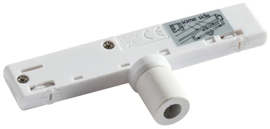 Dizajnové závesné svietidlo biele vrátane adaptéra na koľajnicu 1-fázové - Slimline Tuba Small