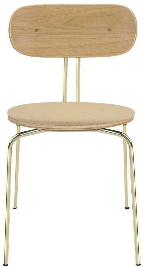 Jedálenská stolička v béžovo-zlatej farbe Curious – UMAGE