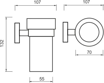Nimco Držiak na kefky, keramická nádobka UNIX - UN 13058KN-26