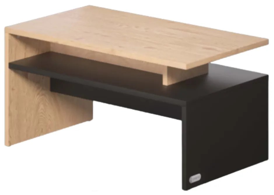 Konferenčný stolík SACRAMENTO, 95x55x50cm, hnedá/šedá Casaria