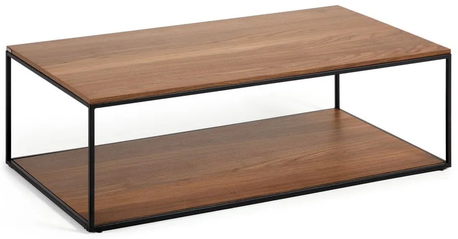 Konferenčný stolík v tmavoprírodnej farbe s doskou v dekore orechového dreva 60x110 cm Yoana – Kave Home