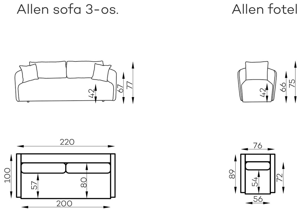 MOOD SELECTION Allen kreslo