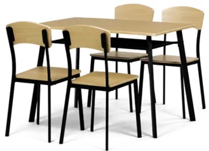 Jedálenský set so 4 stoličkami Autronic 110x76 cm hnedý MDF AUT-O2222 OAK