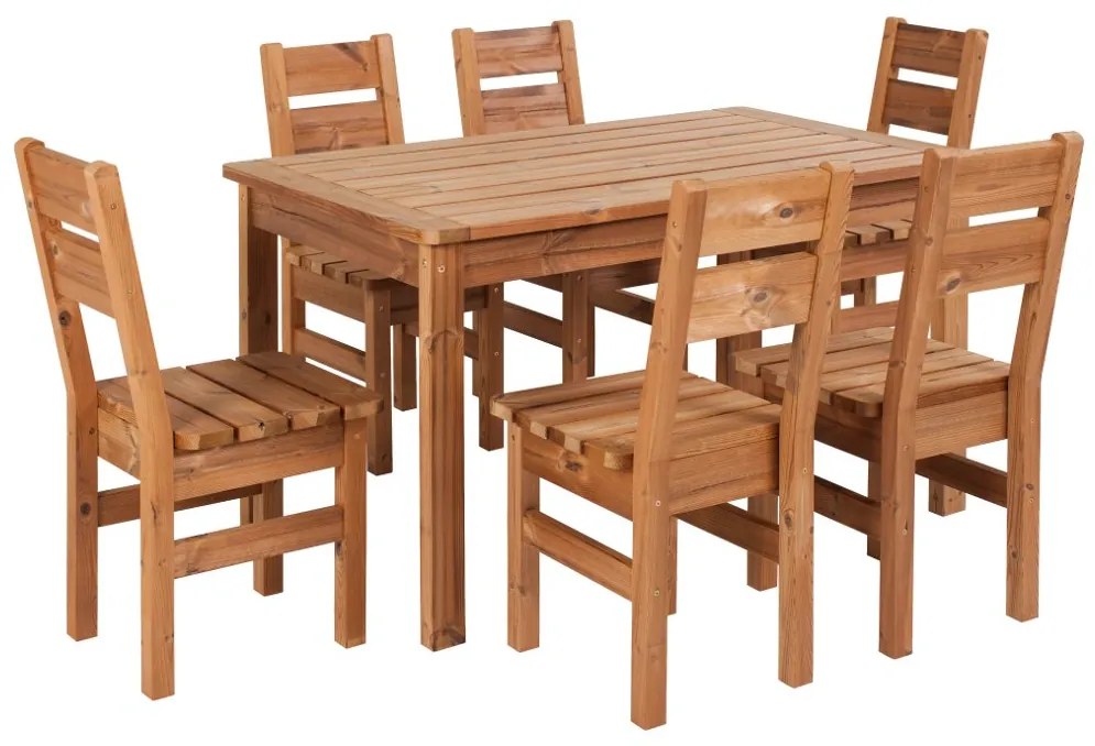 Záhradný drevený set PROWOOD z ThermoWood - SET M2 - Set + dodanie náteru v odtieni TEAK + PCD 91