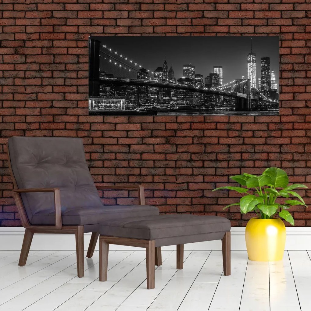 Obraz Brooklyn mosta v New Yorku (120x50 cm)