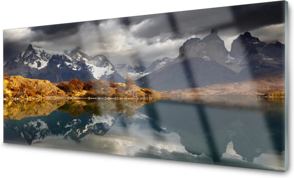 Akrylové obraz Hora jezero krajina