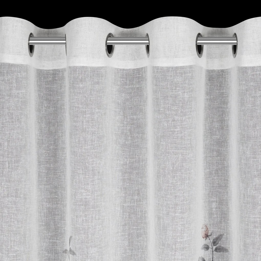 ZÁCLONA NA KRÚŽKOCH ANTEA 140X250 CM KVETY