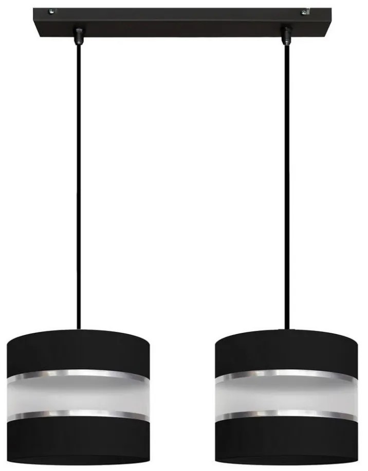 Luster na lanku HELEN 2xE27/15W/230V čierna