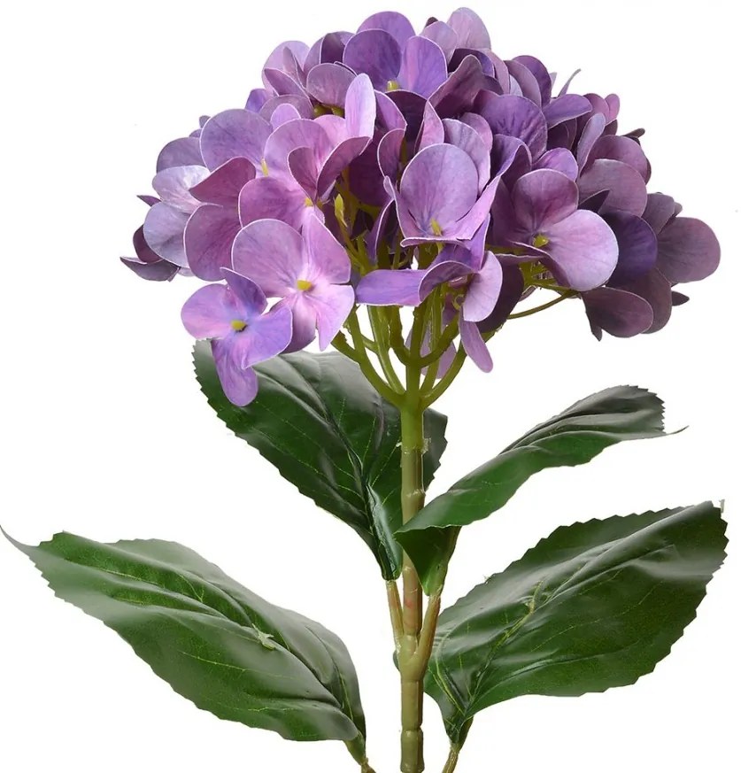 Fialová umelá kvetina hortenzie Hydrangea - 16*15*68 cm