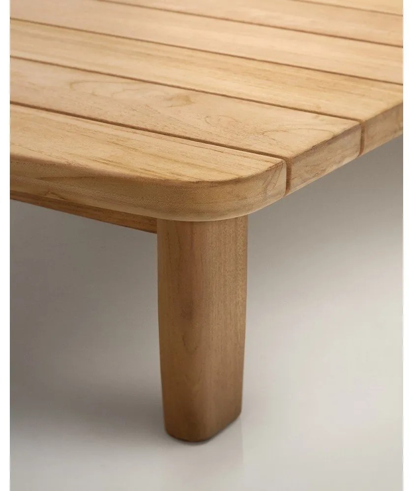 Záhradný odkladací stolík z tíkového dreva 70x140 cm Tirant – Kave Home