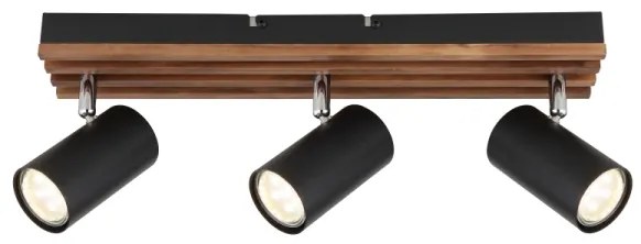 Globo 57909-3 - Bodové svietidlo KAYDEN 3xGU10/25W/230V čierna