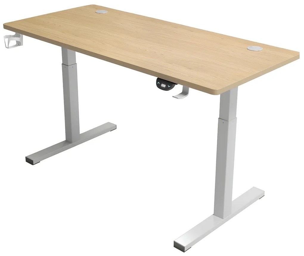 Herný stôl BR04 svetlohnedý s bielym rámom 140 cm