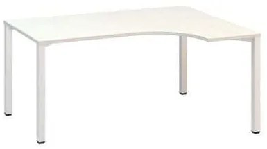 Ergo kancelársky stôl Alfa 200, 180 x 120 x 74,2 cm, pravé vyhotovenie, dezén biely, RAL9010
