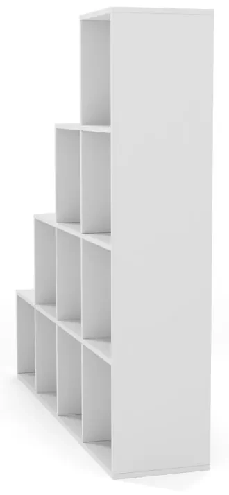 MIADOMODO stupňovitý regál veľký, voľne stojaci, biely