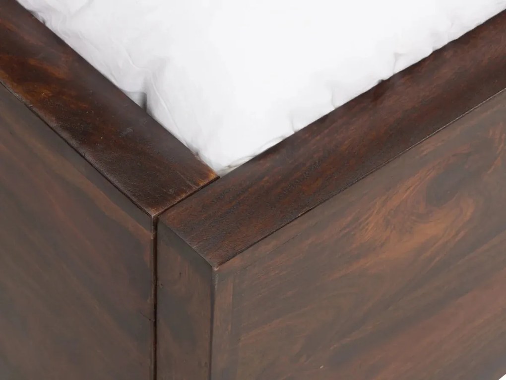 furniture-nabytek.cz - Masívna posteľ Palison z palisandrového dreva, lakovaná, hnedá – 192×212×110 cm