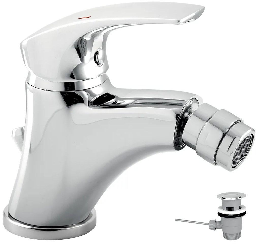 Novaservis Metalia 57, bidetová batéria s výpusťou, chrómová, 57011,0