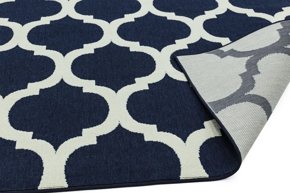 ASIATIC LONDON Alfresco Antibes Blue Trellis - koberec ROZMER CM: 160 x 230