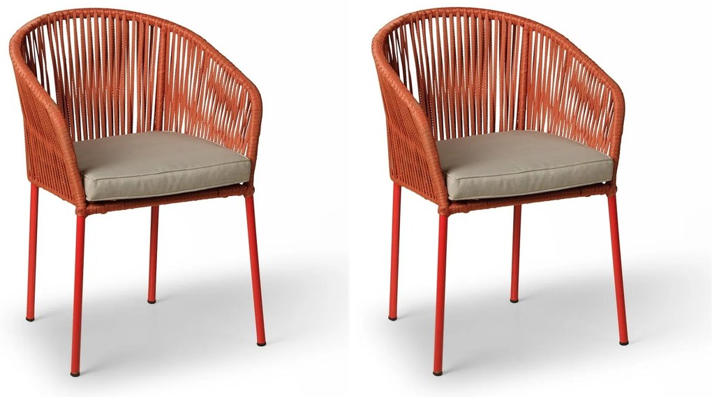 Noela Záhradná stolička Selection Trapani červená 2ks