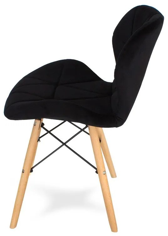 TRENDIE Jedálenská stolička SKY čierna- škandinávsky štýl