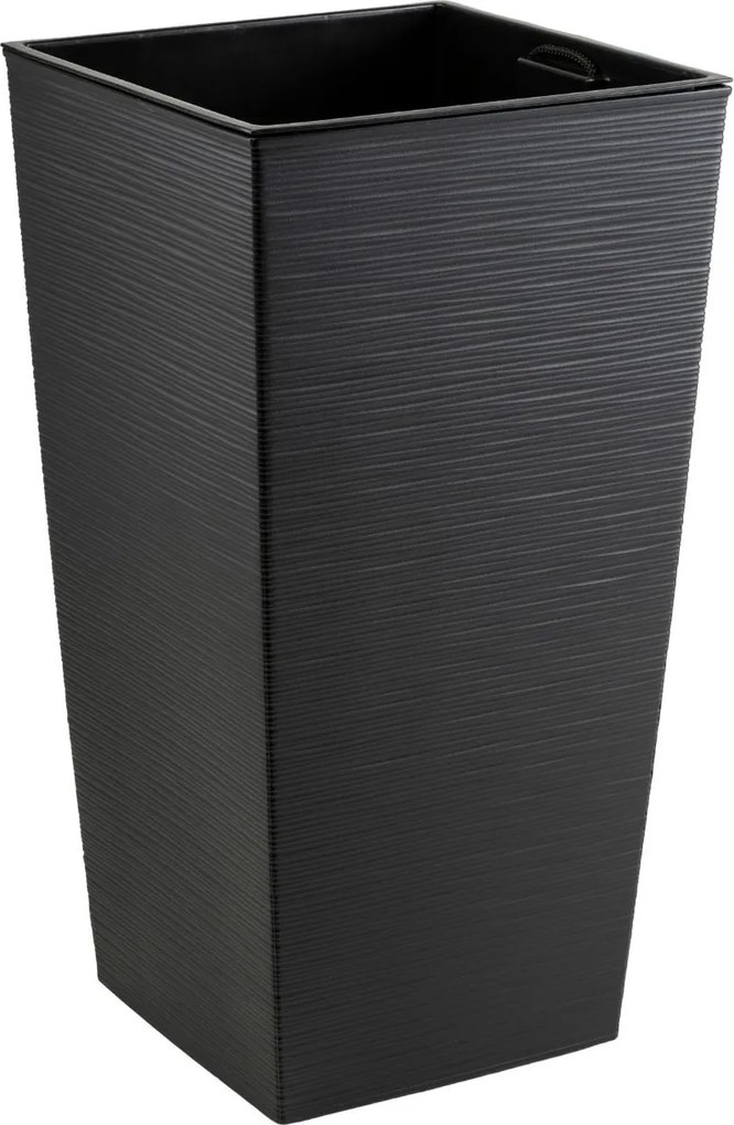 Plastový květináč Porto Riflo 75x39,6x39,6 cm černý
