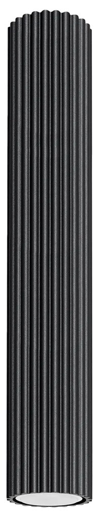 Stropné svietidlo Karbon, 1x čierne kovové tienidlo, (40 cm)