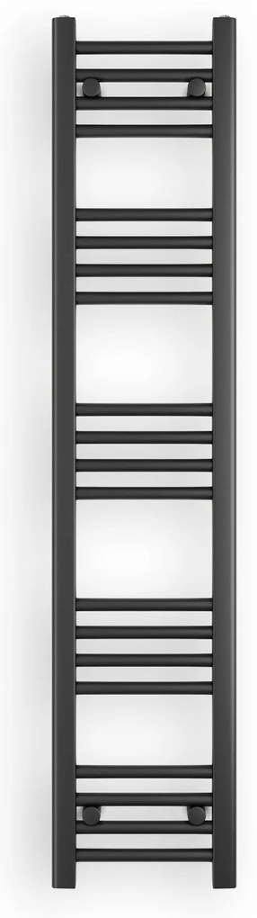 Erga Puerto, vykurovacie teleso 1400x300 mm, 441W, čierna matná, ERG-LAV-GRZE-BK-30140