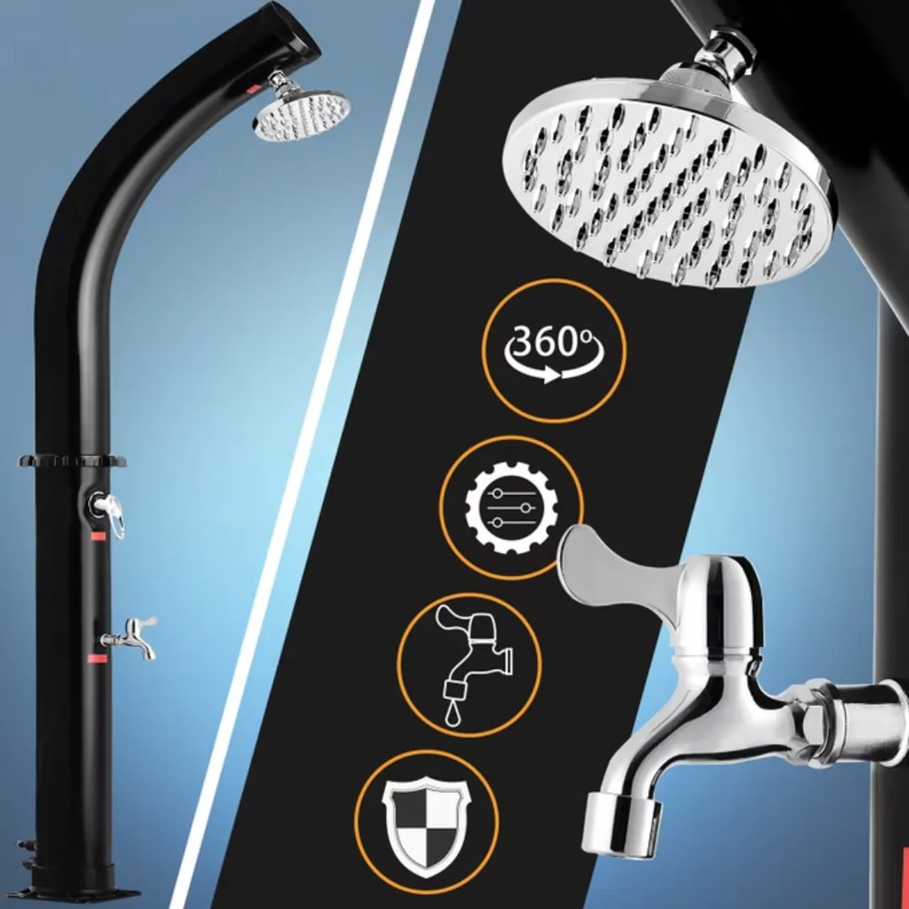 Solárna sprcha BOW, 20l, čierna Monzana