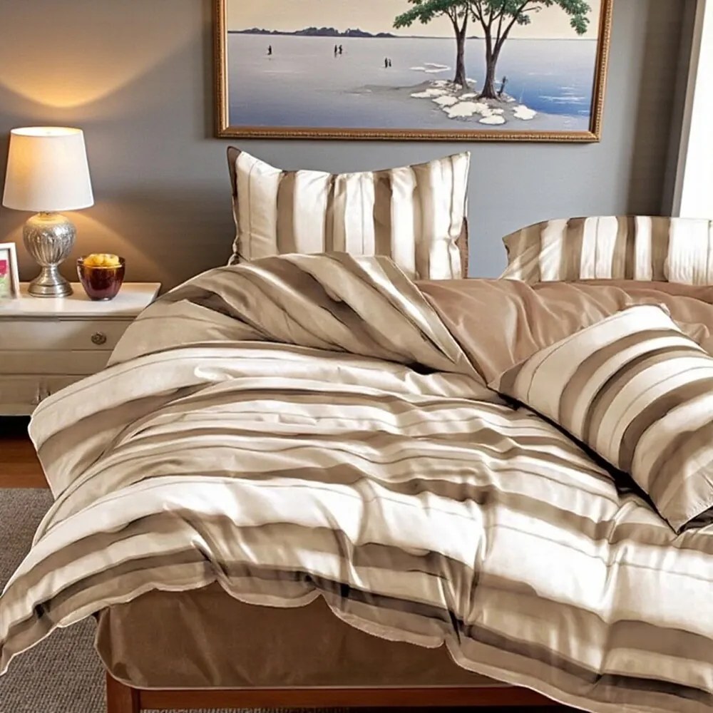 Posteľné obliečky Homa KORSA BEIGE 7-dielna sada 140x200 cm