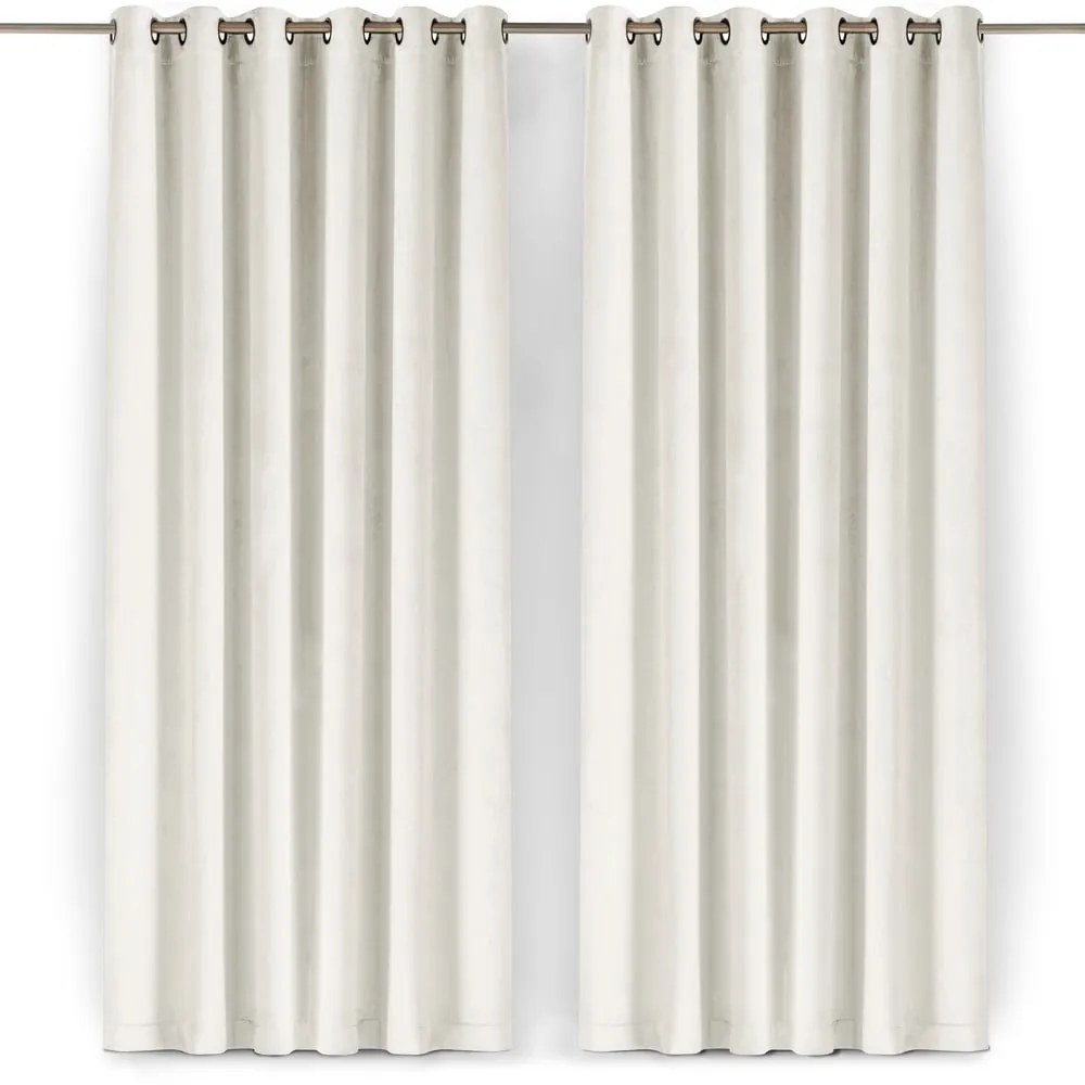 Krémový zamatový dimout záves 265x175 cm Velto – Filumi
