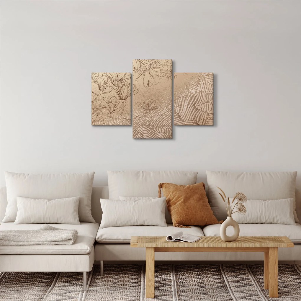 Obraz - Kreslené kvety (90x60 cm)
