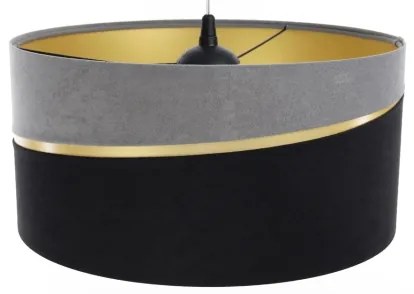 Luster na lanku SWING 1xE27/60W/230V čierna/šedá/zlatá