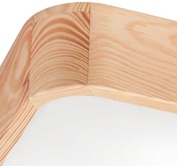 Stropné svietidlo NATURAL SQUARE 2xE27/15W/230V 35x35 cm borovica