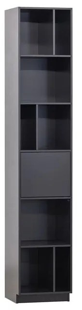 Čierna modulárna knižnica z borovicového dreva 40x210 cm Finca – WOOOD