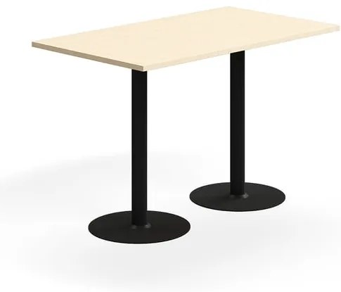 Barový stôl VERTICUS, 1400x800x900 mm, breza/čierna