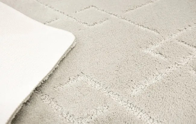 Kúpeľňový koberček Moreno svetlosivý, kosoštvorce