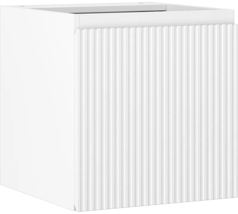 Mexen Rivel, kúpeľňová skrinka 45 cm, 1 dvierka, s drážkami, biela matná, 91A21-04547-1-BF01