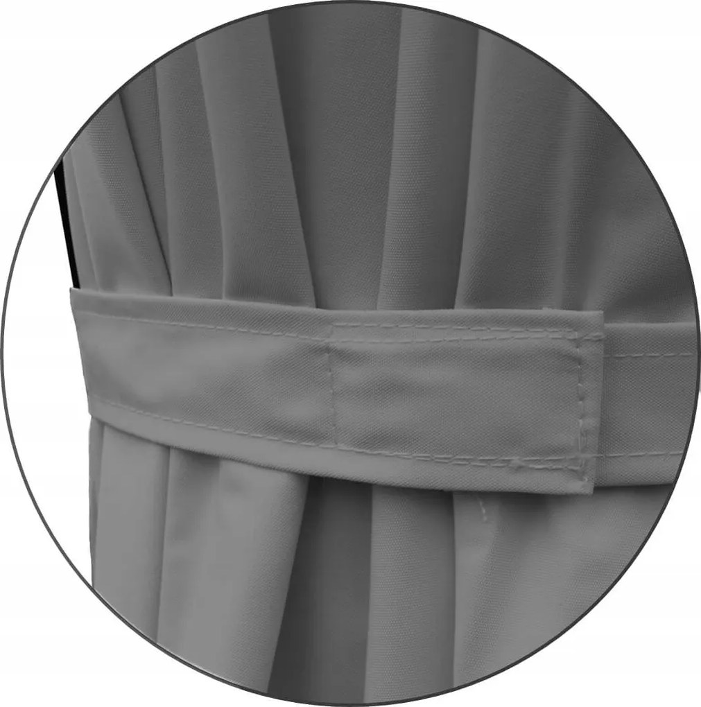 CH Sivý záhradný slnečník s obalom Roma Mini - 2,5x2,5 m