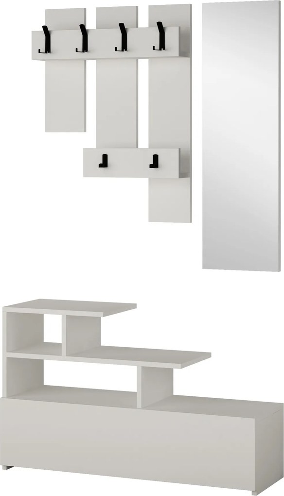 Predsieňová stena Houseland Vesty biela