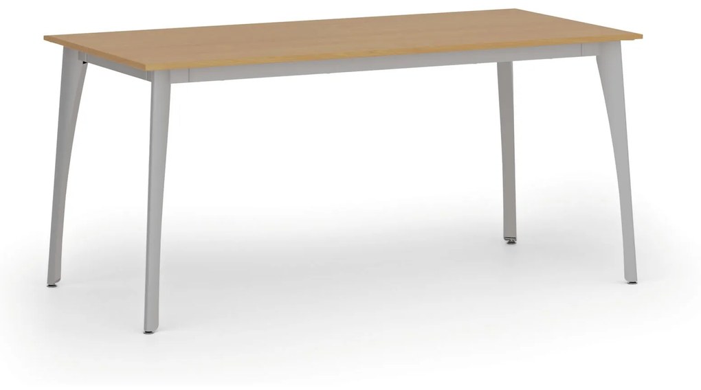 Rokovací stôl PRIMO OMEGA, 1600 x 800 mm, sivá podnož, buk